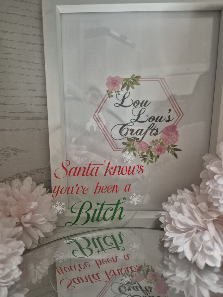 Santa Knows Flat Bauble