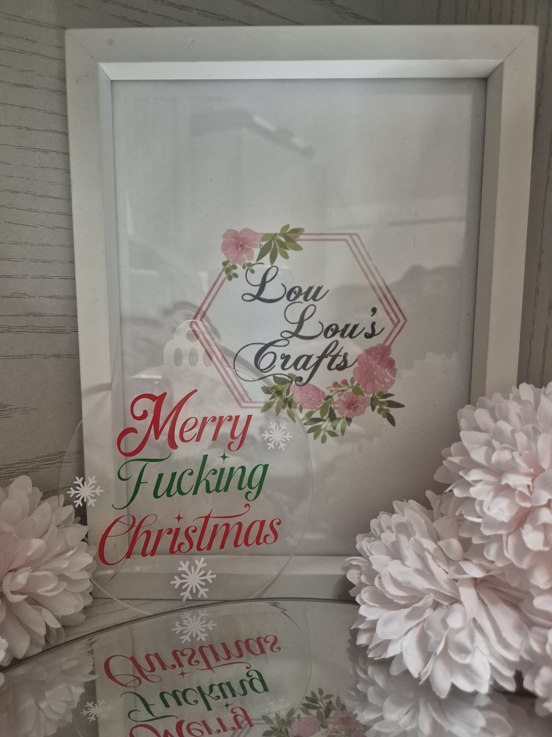 Merry F**king Christmas Flat Bauble