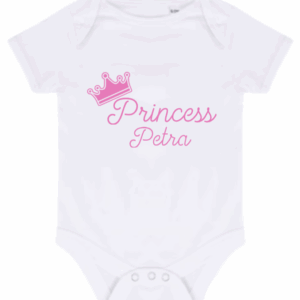 Prince and Princess Personalised baby vest