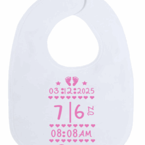 Personalised keepsake baby bib